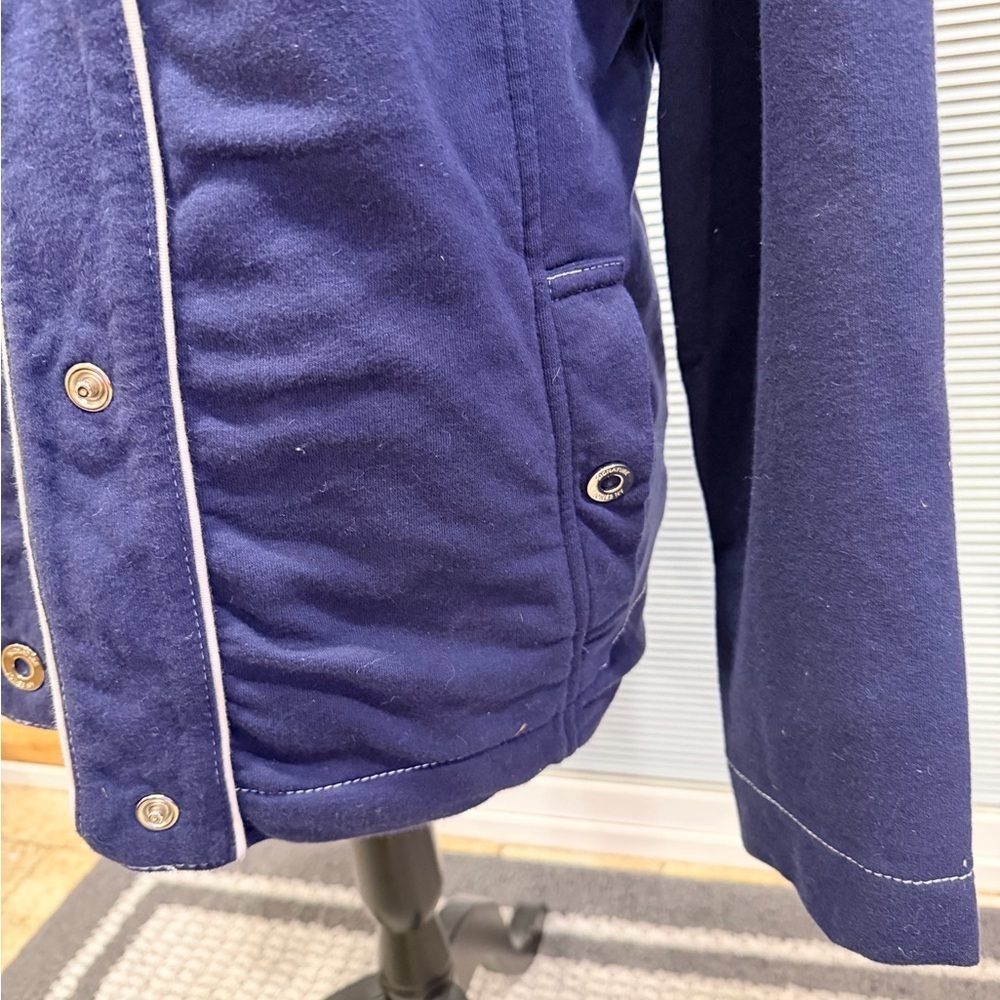 Jones New York Navy Utility Jacket with White Accents - Picture 5 of 13
